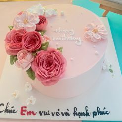 bánh sinh nhật hoa đơn giản