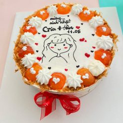 Bánh sinh nhật trứng muối bé gái