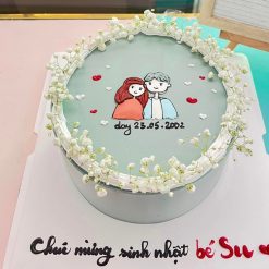 Bánh sinh nhật vẽ hình người yêu nữ